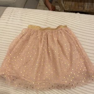 Peek- tulle blush pink and gold skirt size S 6/7